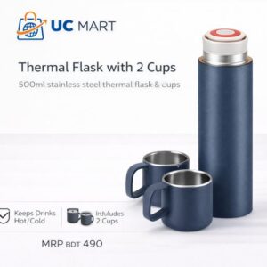 Thermal Flask with 2 Cups